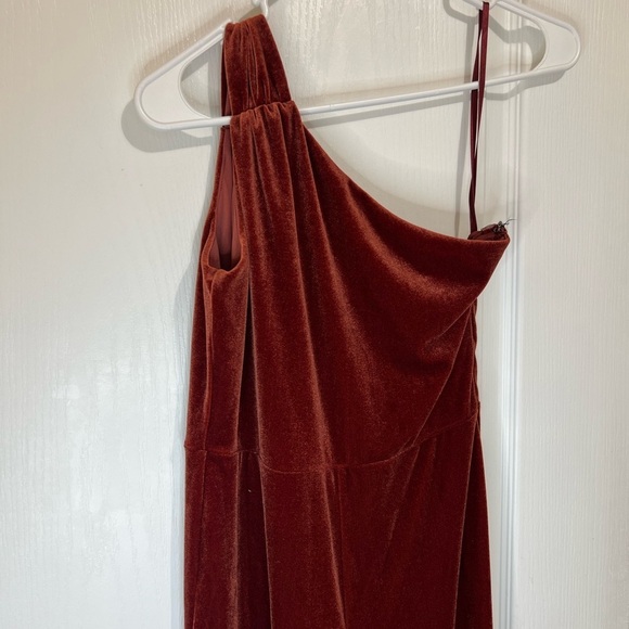 Banana Republic one shoulder Velvet Asymmetrical wide leg Jumpsuit size XXS - Picture 11 of 13